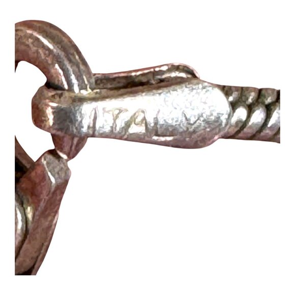 Sterling Silver Italy Snake Chain Necklace W/ Pearl & Stone Charms 16" Italian - Picture 3 of 11